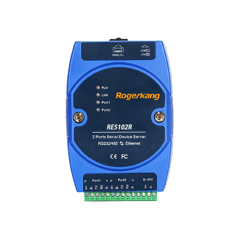 RE5102R工業級2路RS232/485導軌式串口聯網服務器