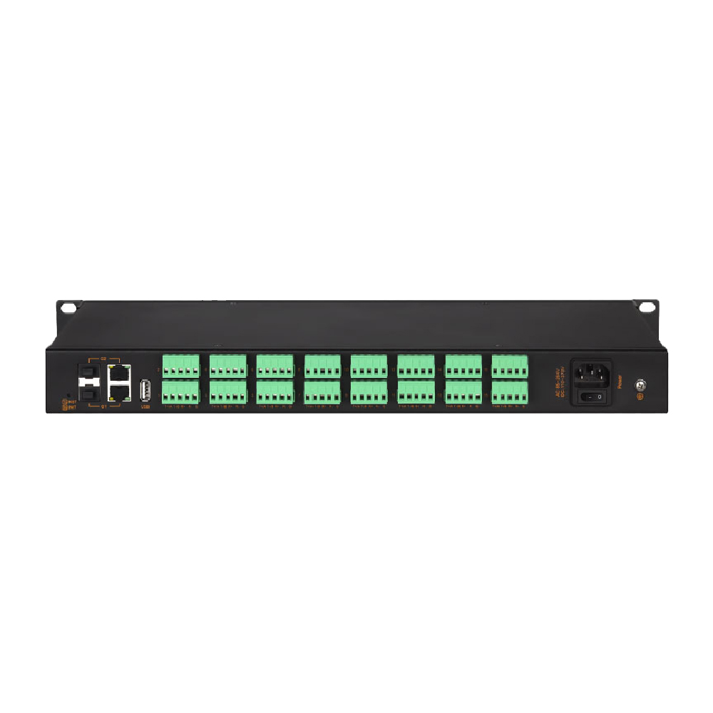 RE5116G工業級光電隔離型16路RS485/422機架式光纖串口服務器